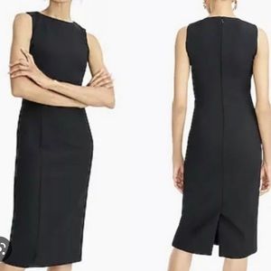 JCrew 365 Solid Black Sleeveless Sheath Dress NEW Knee-Length K6081 Womens 2